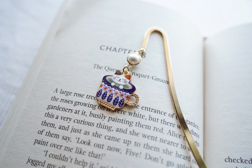 猫さん達のお茶会ブックマーカー