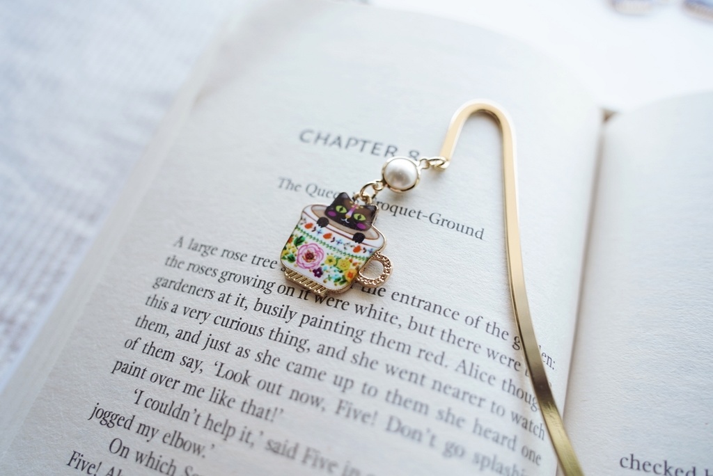 猫さん達のお茶会ブックマーカー