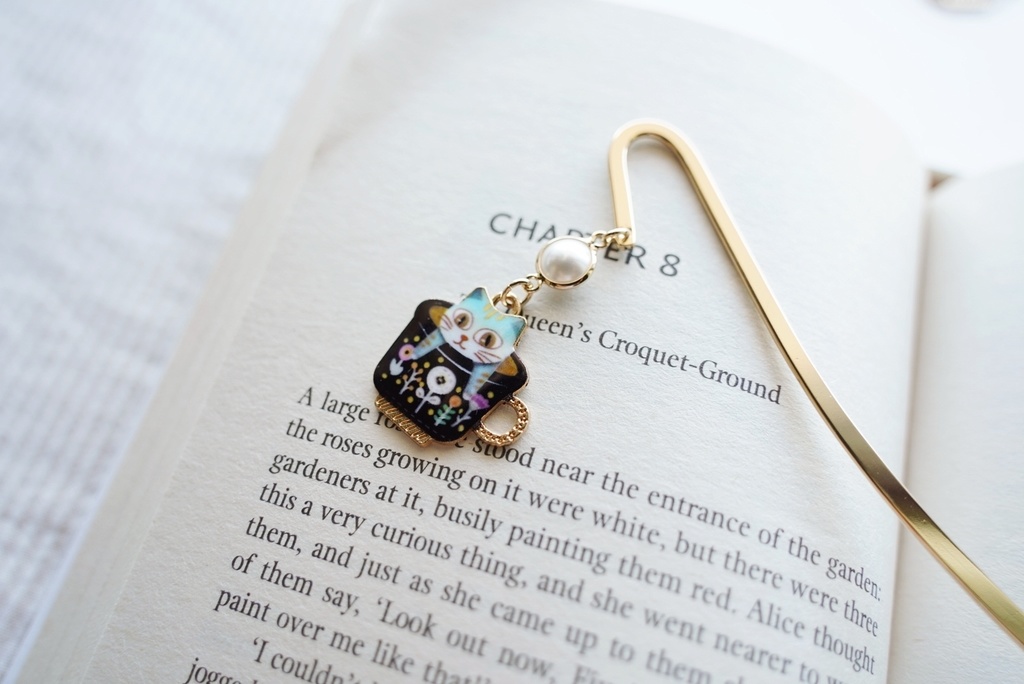 猫さん達のお茶会ブックマーカー