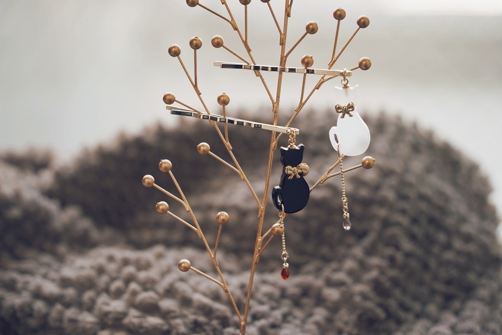 猫さんの髪飾り