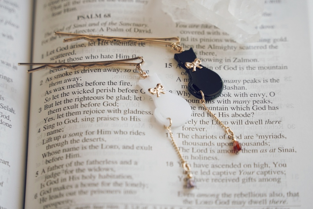 猫さんの髪飾り