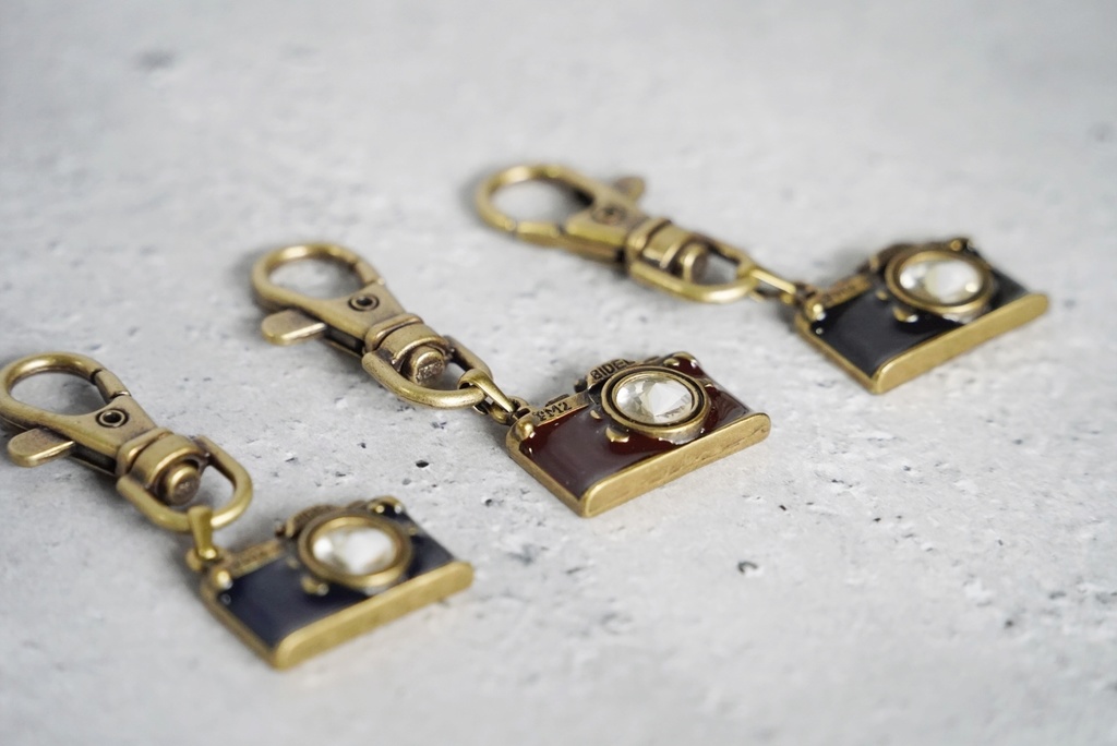 アンティーク調カメラキーホルダー