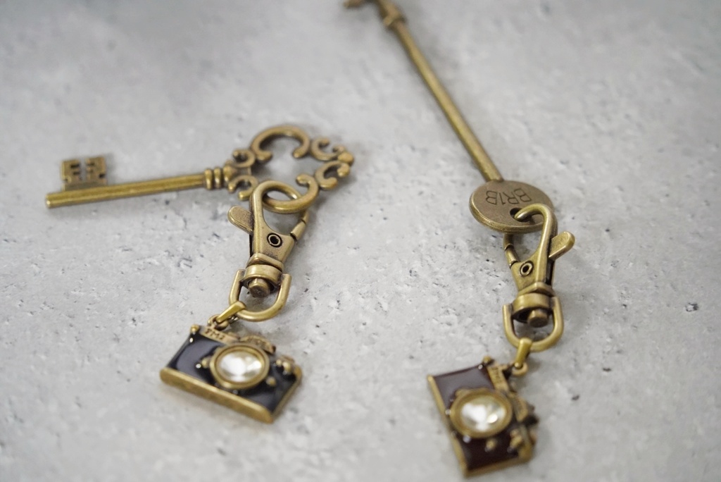 アンティーク調カメラキーホルダー