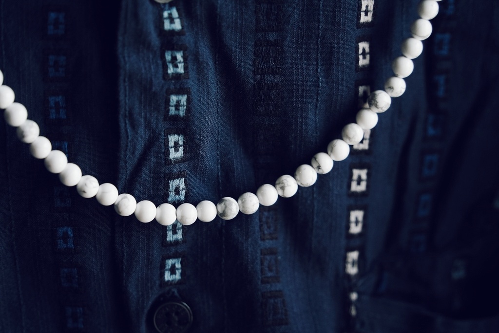 天然石の数珠ネックレス