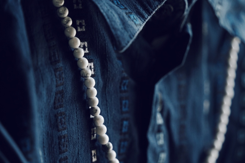 天然石の数珠ネックレス