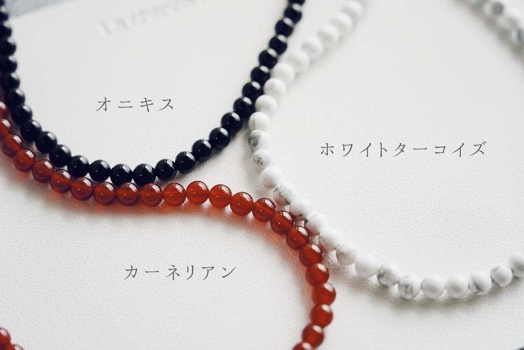 天然石の数珠ネックレス