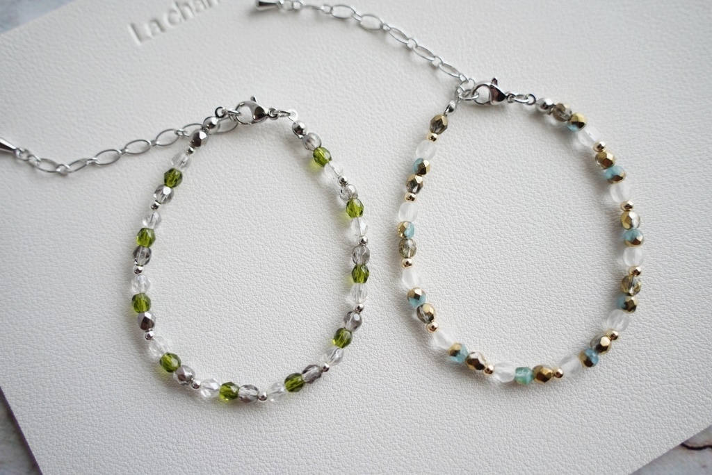 チェコビーズのブレスレット