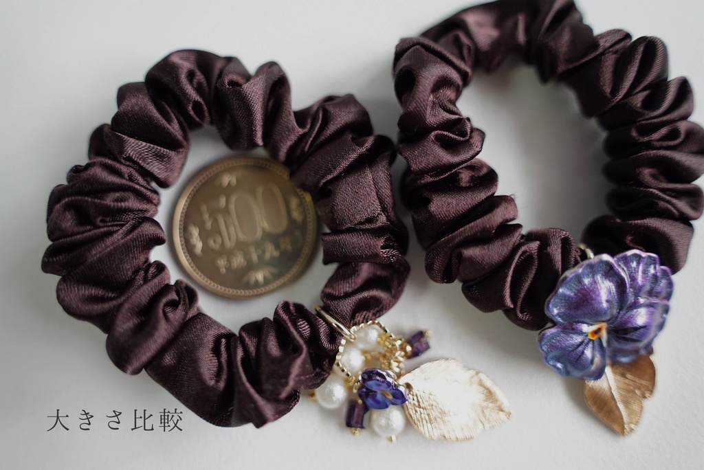 パンジーの髪飾り