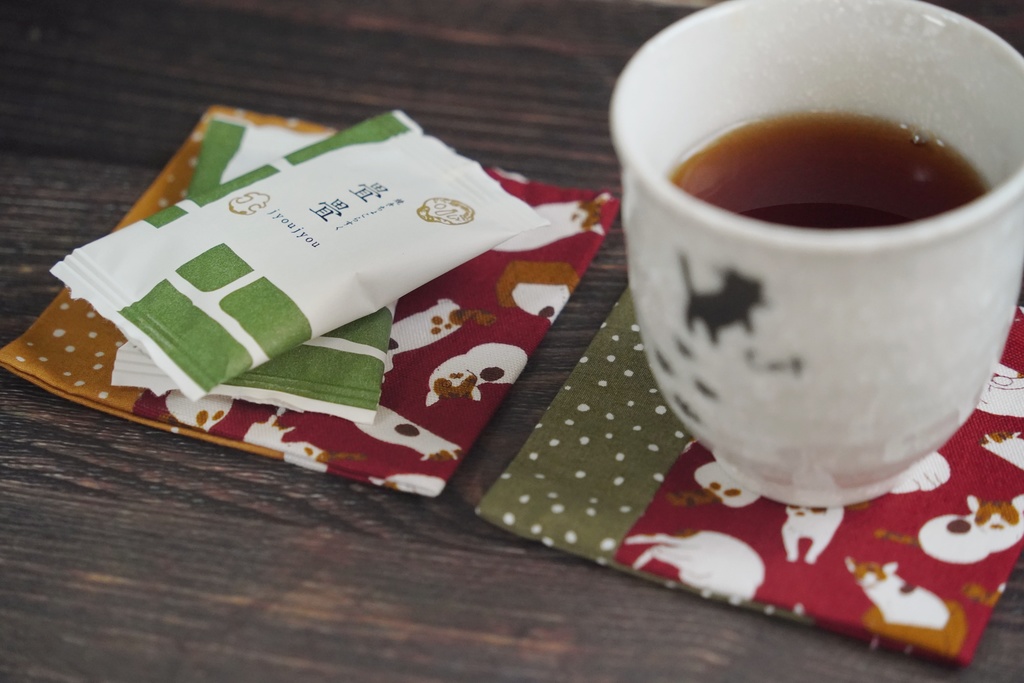 ツートンカラーのコースター