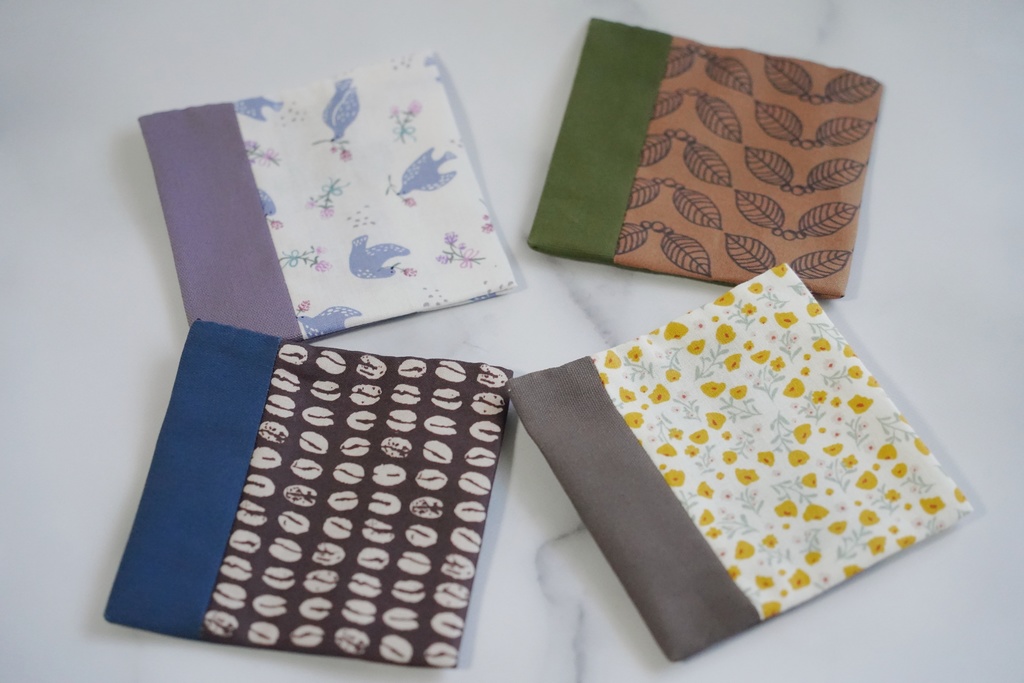 ツートンカラーのコースター