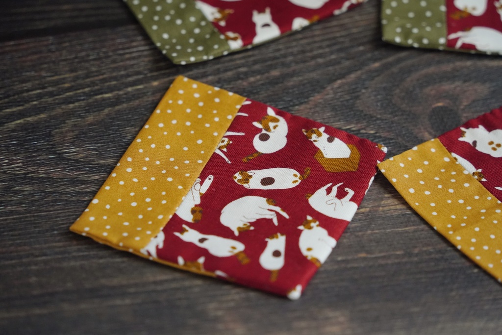 ツートンカラーのコースター