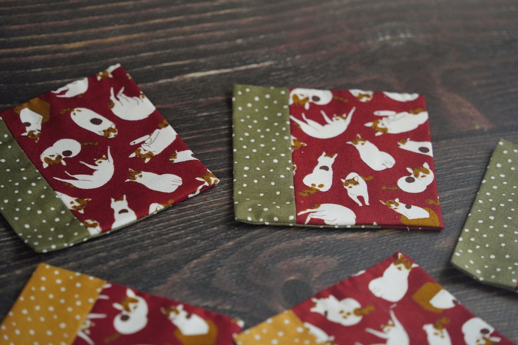 ツートンカラーのコースター