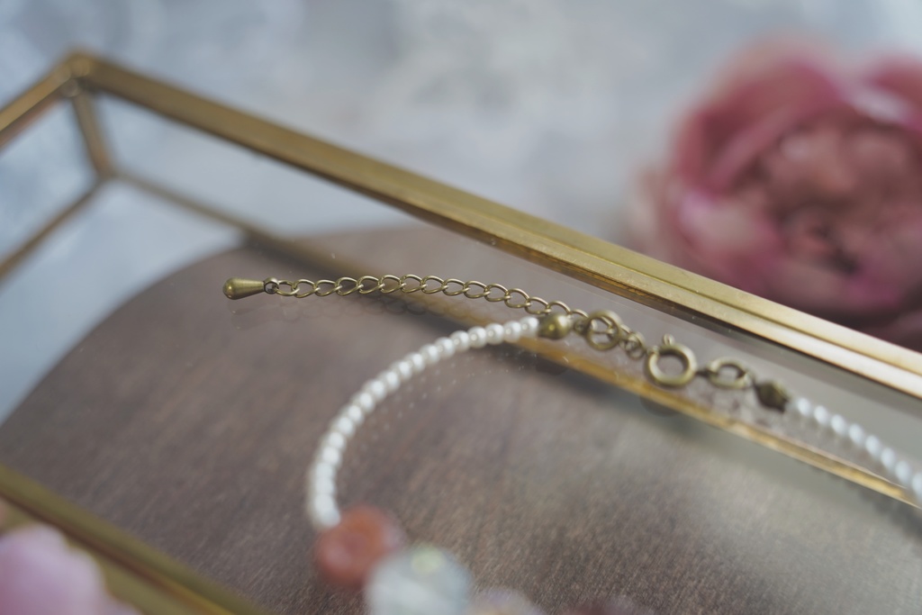 パールとお花のブレスレット