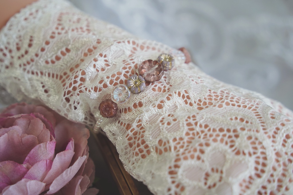 パールとお花のブレスレット