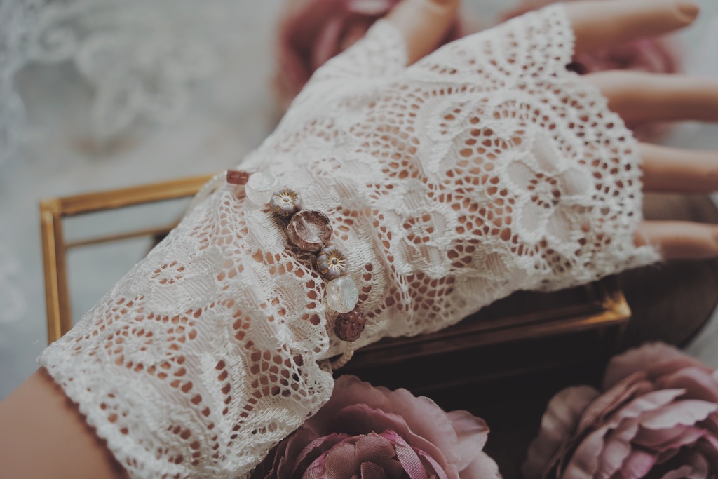 パールとお花のブレスレット