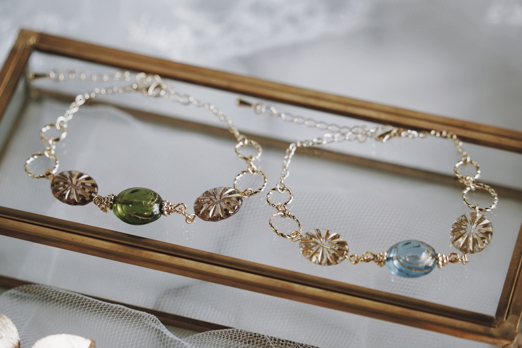 地中海ガラスのブレスレット