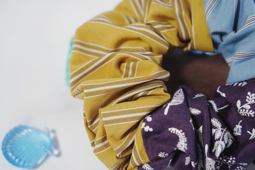 【梅雨&夏の応援特価!】トリプルカラーのシュシュ