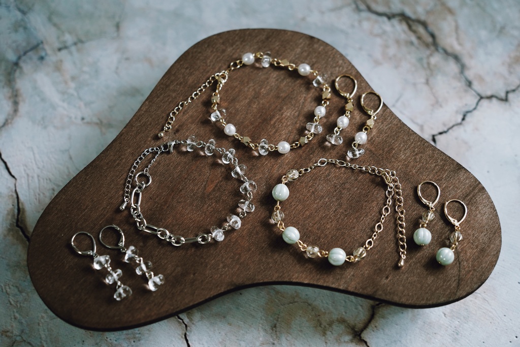 パールとさざれのブレスレット