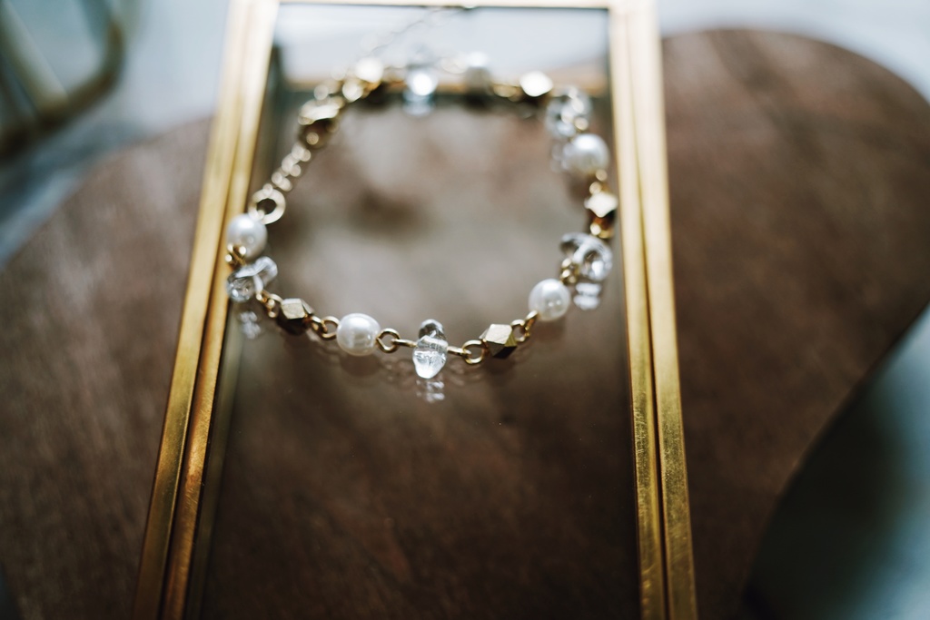 パールとさざれのブレスレット