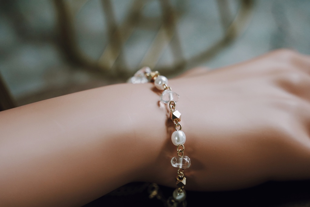パールとさざれのブレスレット