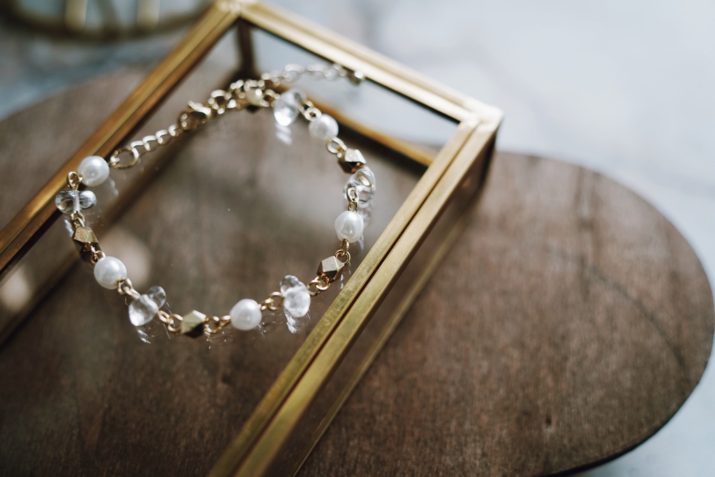 パールとさざれのブレスレット