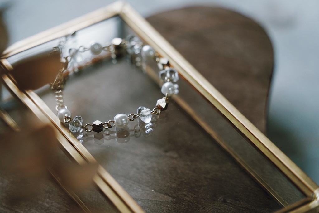 パールとさざれのブレスレット