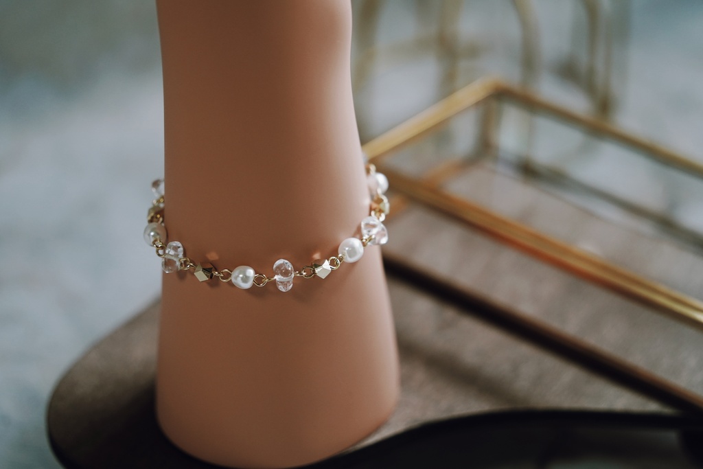 パールとさざれのブレスレット