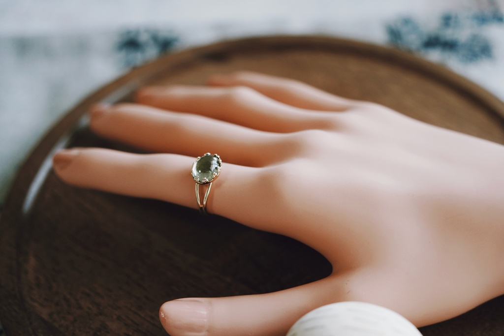 ヴィンテージ硝子のリング