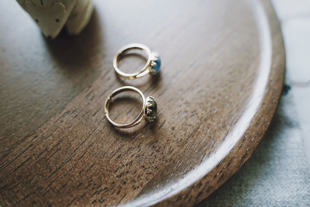 ヴィンテージ硝子のリング