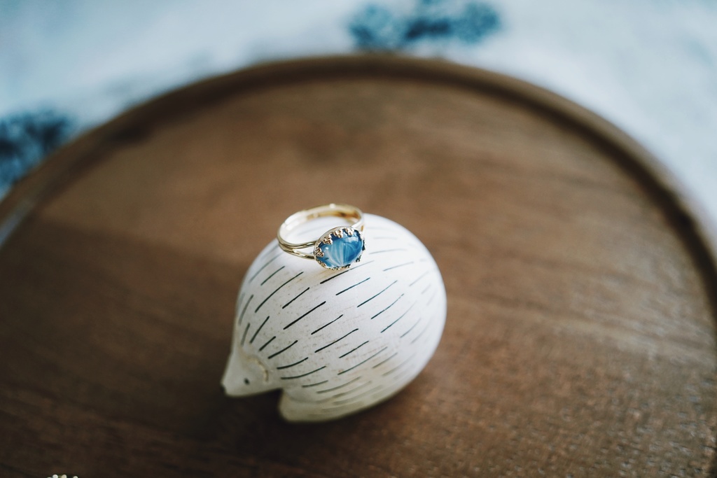 ヴィンテージ硝子のリング