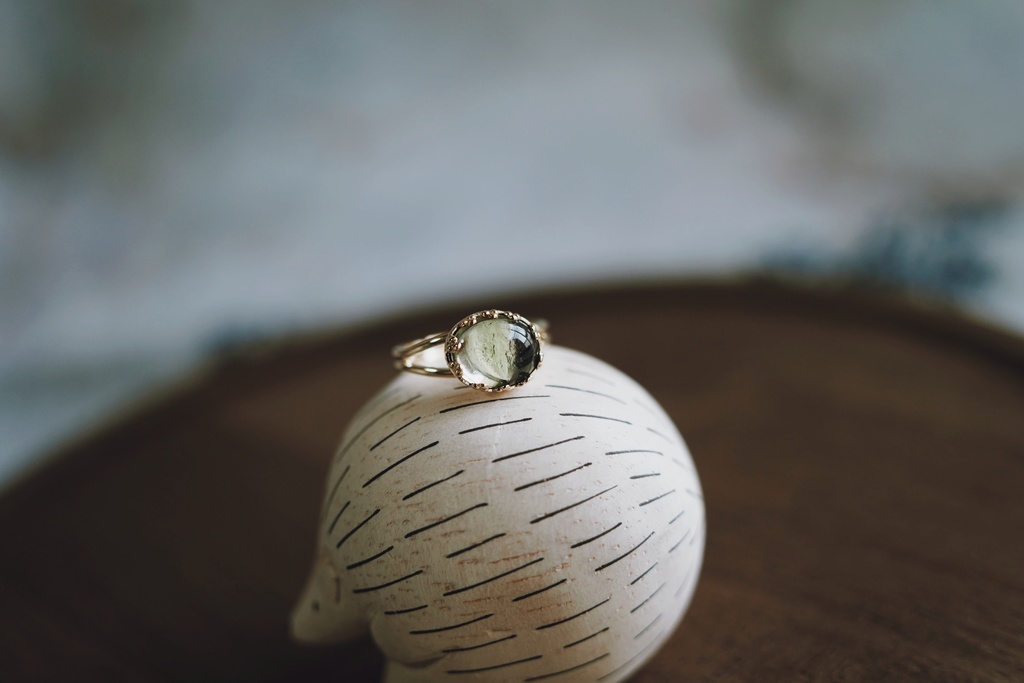 ヴィンテージ硝子のリング