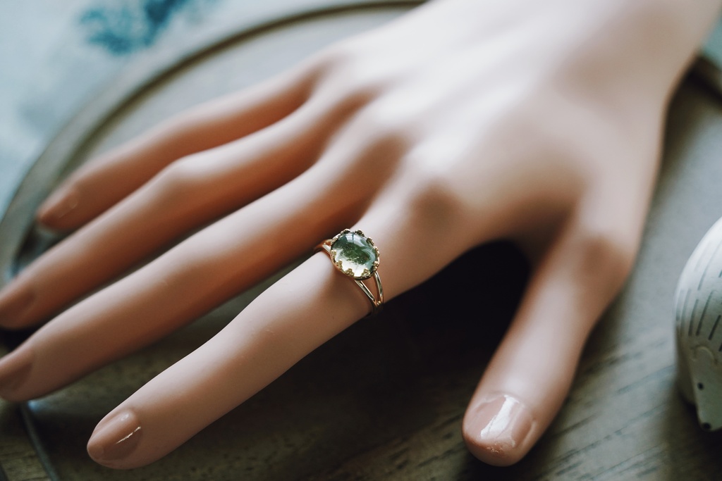 ヴィンテージ硝子のリング