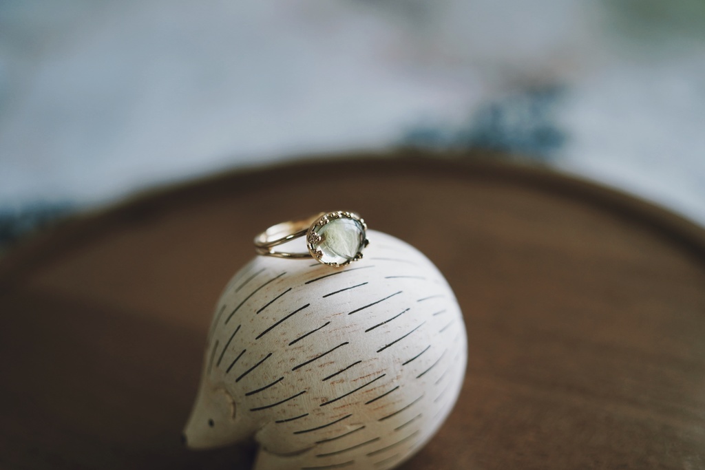 ヴィンテージ硝子のリング