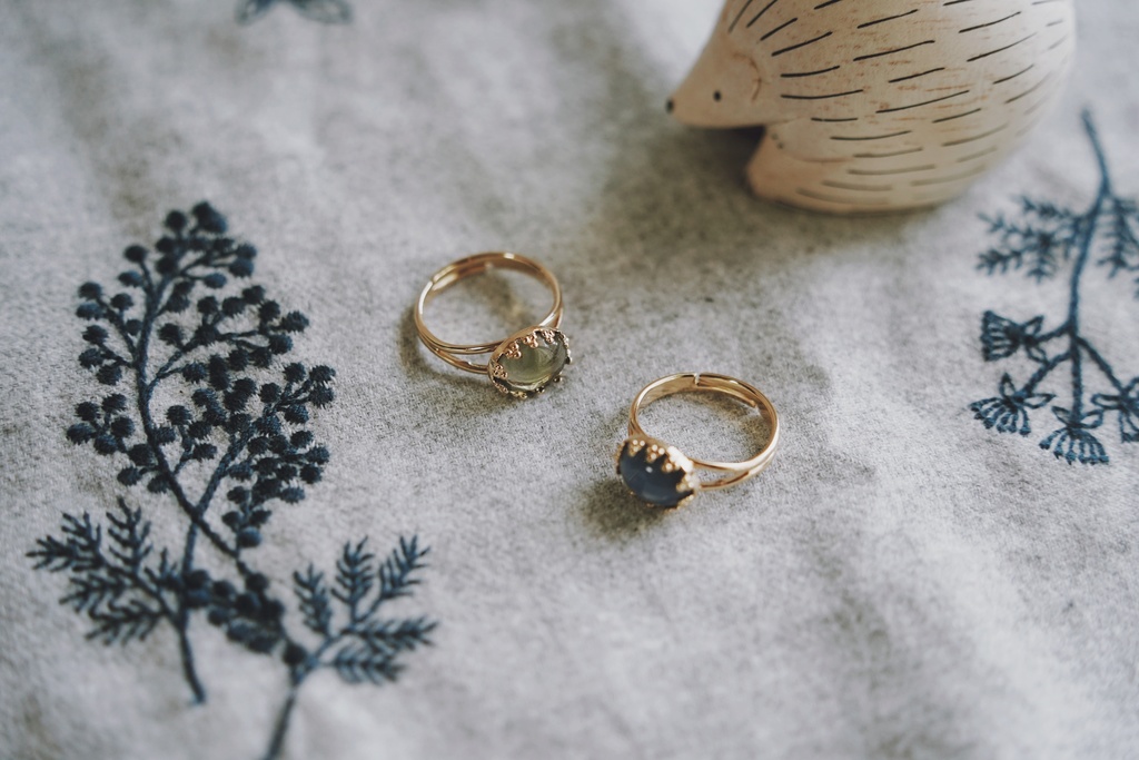 ヴィンテージ硝子のリング