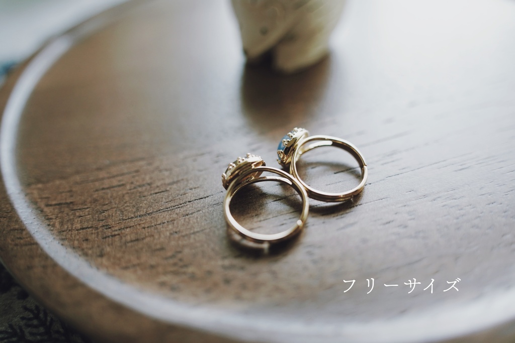 ヴィンテージ硝子のリング