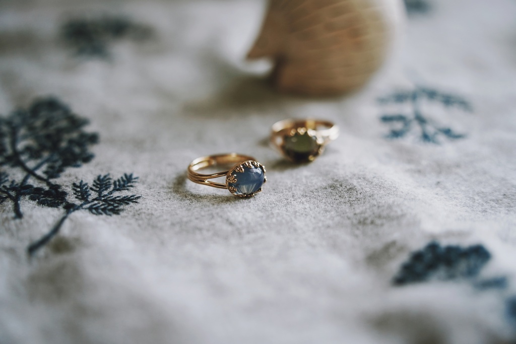 ヴィンテージ硝子のリング