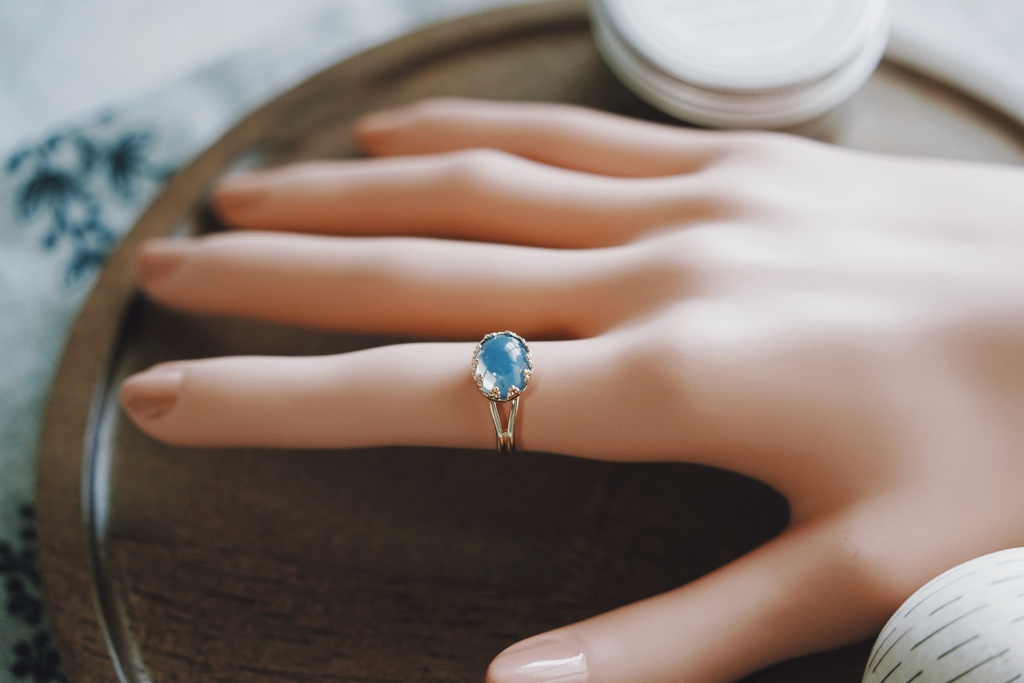 ヴィンテージ硝子のリング