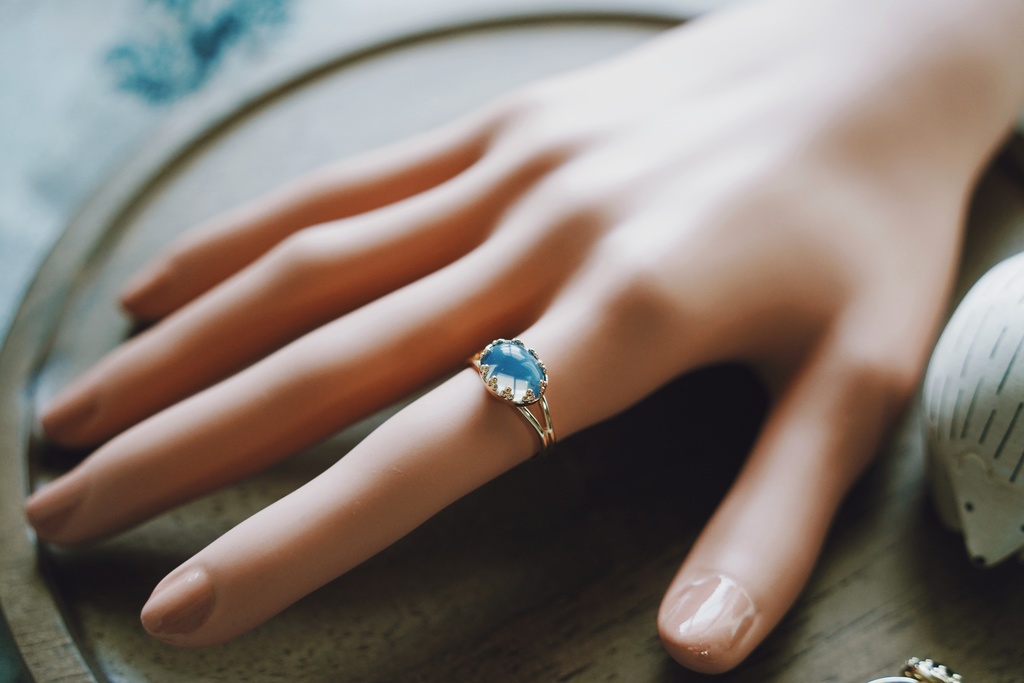 ヴィンテージ硝子のリング