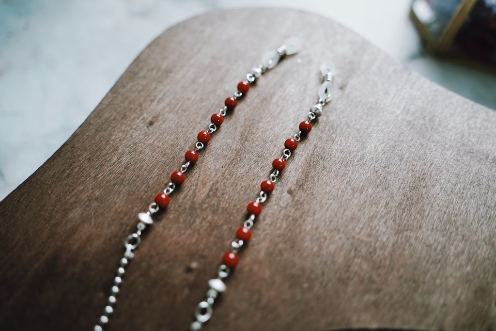 天然石のエスニック風眼鏡チェーン