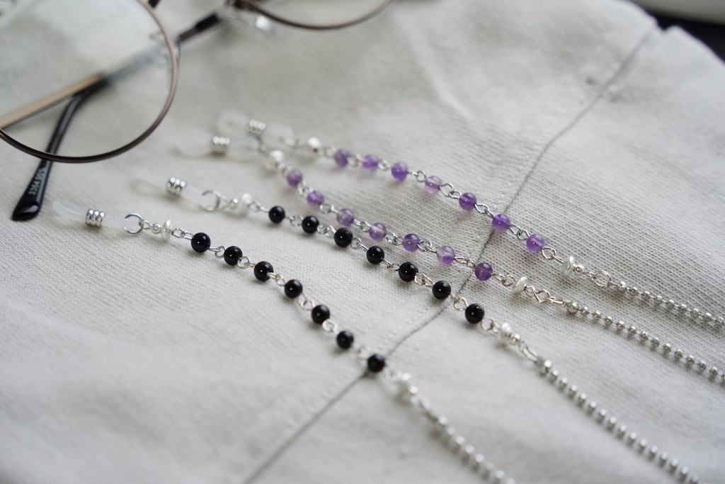 天然石のエスニック風眼鏡チェーン