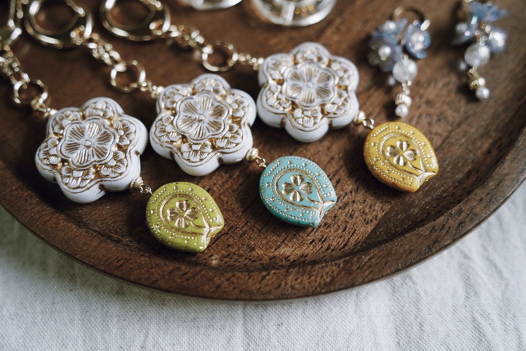 馬蹄とクローバーのキーホルダー