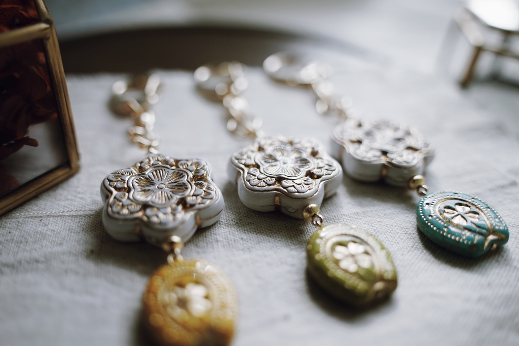 馬蹄とクローバーのキーホルダー