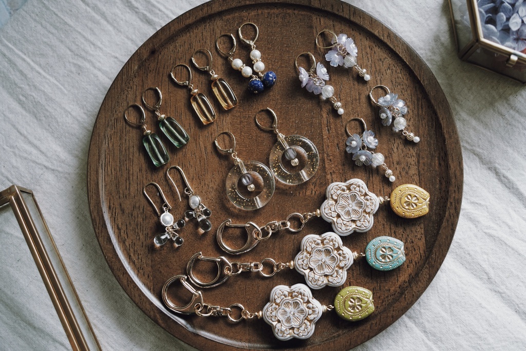 馬蹄とクローバーのキーホルダー