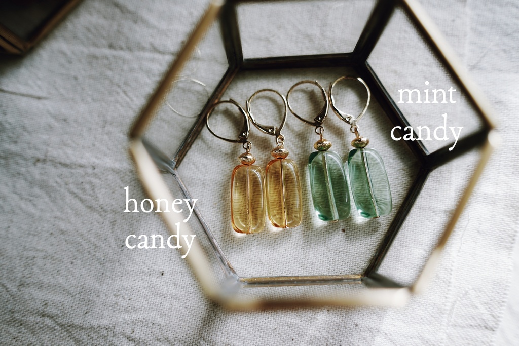 candy color の耳飾り