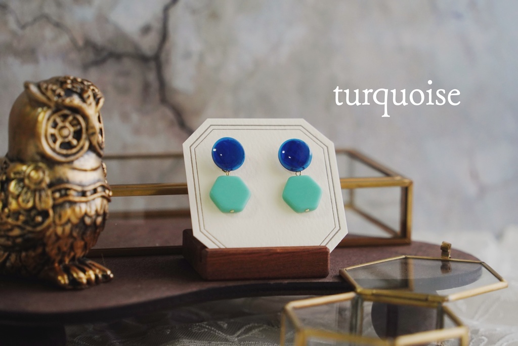 2wayな耳飾り【六角形】