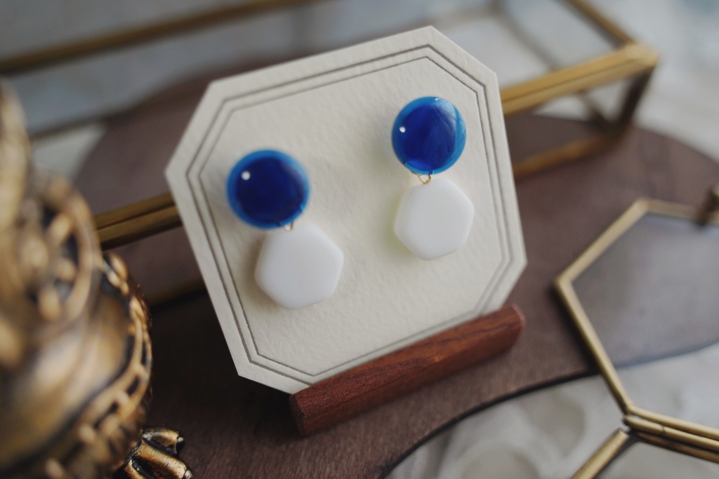 2wayな耳飾り【六角形】