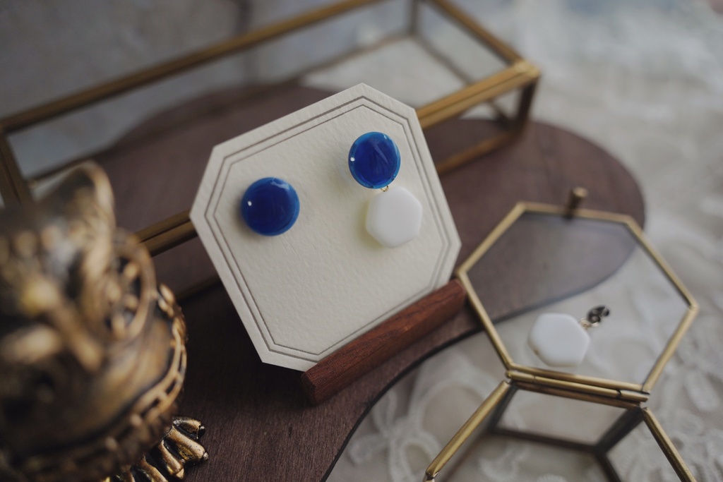 2wayな耳飾り【六角形】