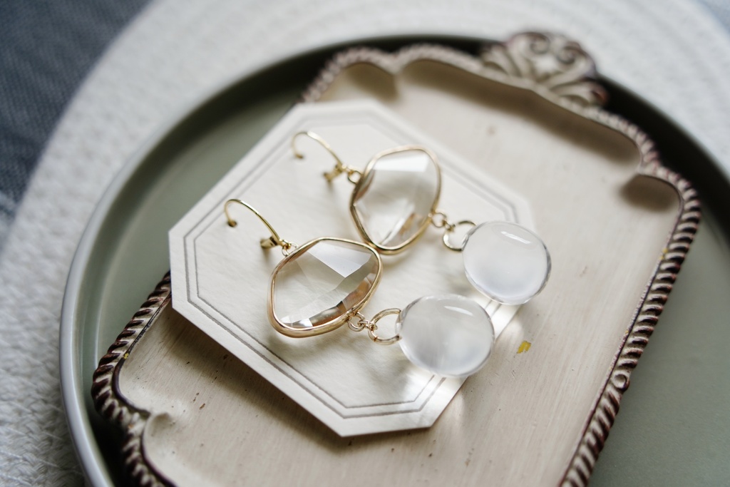 大きめ雫の耳飾り