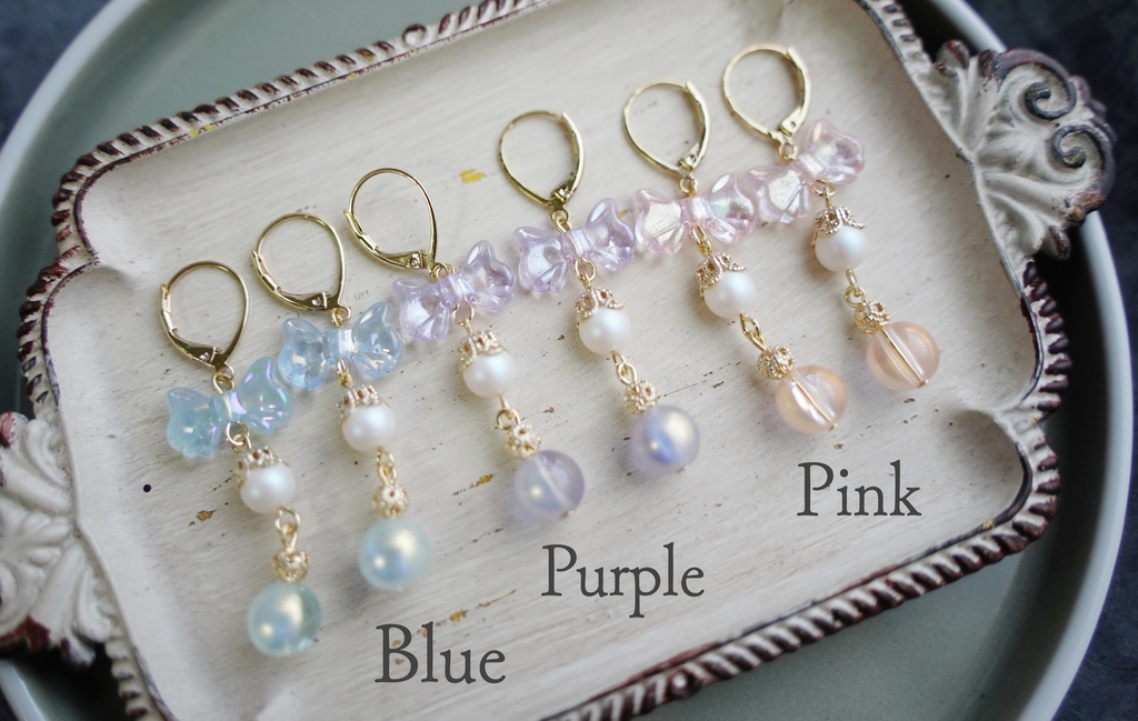 夢かわリボンの耳飾り