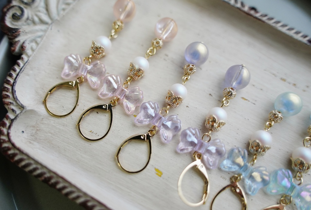 夢かわリボンの耳飾り